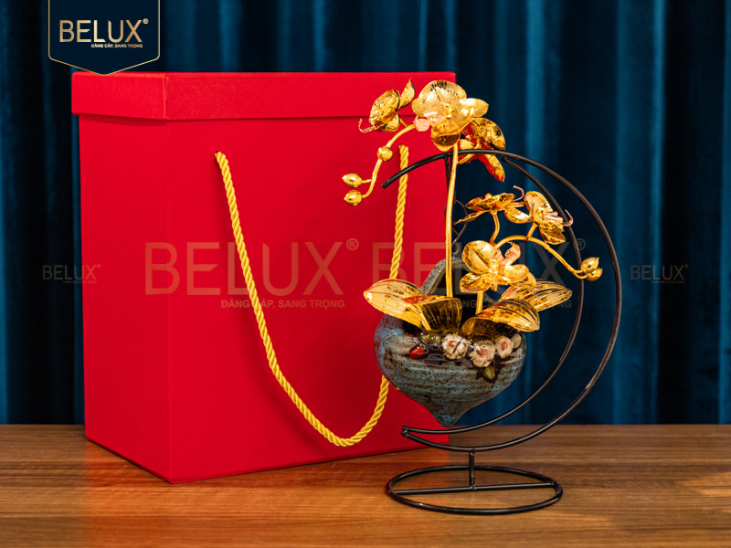 Lan Vũ Điệu mạ vàng 24k&nbsp;20x11x19cm